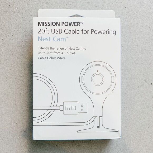 Nest Cam Mission Power 20ft USB Cable BRAND NEW - Picture 1 of 2